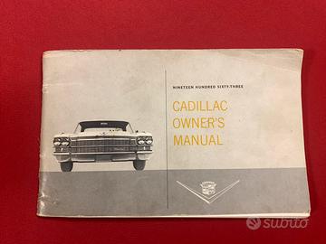 Manuale uso e manutenzione Cadillac 1963