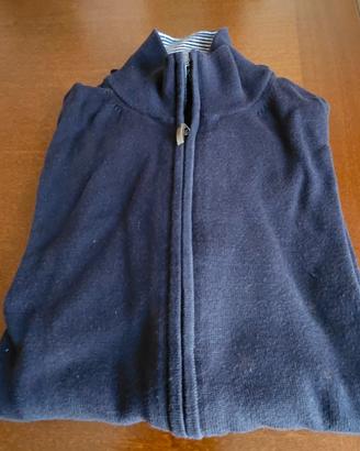 Cardigan uomo di cotone blu taglia XL 