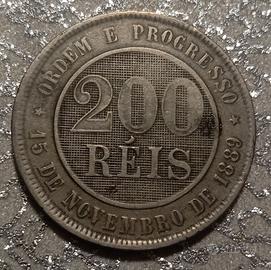 Brasile,200 reis 1893