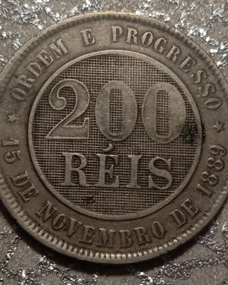 Brasile,200 reis 1893