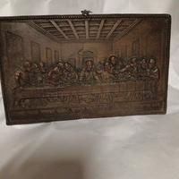 L'ultima cena di Gesù in bronzo vintage 