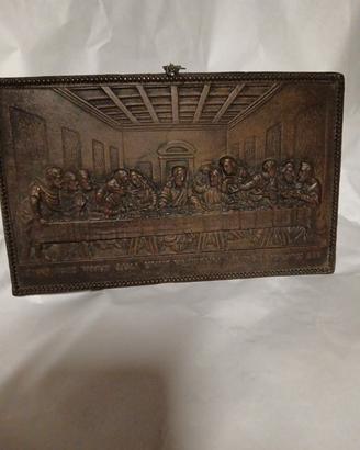 L'ultima cena di Gesù in bronzo vintage 