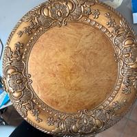 sottopiatto legno intarsiato marrone