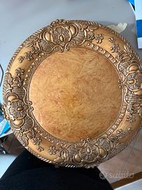 sottopiatto legno intarsiato marrone