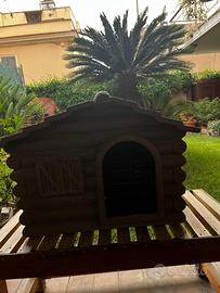 Cuccia per cani in vetroresina effetto legno