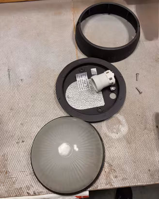 Applique, plafoniera da esterno E27 in vetro