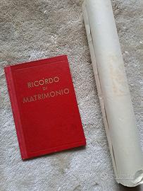 Ricordo di Matrimonio del 1953 con pergamena