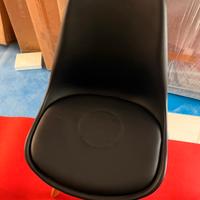 4 sedie ecopelle nera