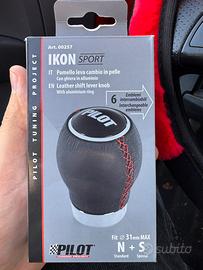 Pomello leva cambio in pelle sport