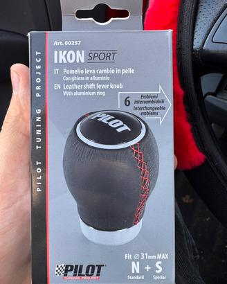 Pomello leva cambio in pelle sport