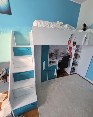 letto a soppalco per bambini