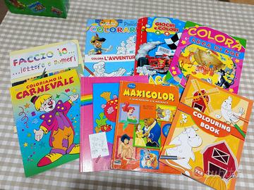 8 libretti per bambini da colorare 