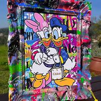 Quadro Disney luxury Donald Duck paperino popart