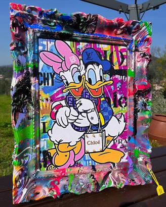 Quadro Disney luxury Donald Duck paperino popart