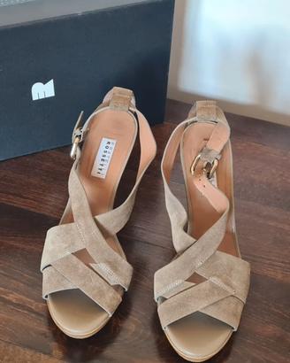 Sandalo  Fratelli Rossetti camoscio beige/tortora