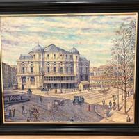 Scuola spagnola XIX - Vista del teatro Arriaga