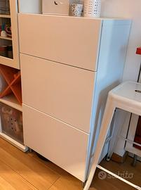 IKEA BESTÅ cassettiera 3 cassetti con gambe