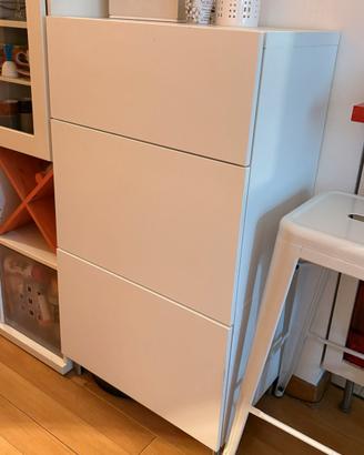 IKEA BESTÅ cassettiera 3 cassetti con gambe