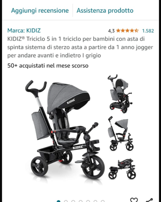 Triciclo 5 in 1 kidiz