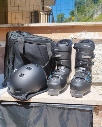 Scarponi Sci Uomo Salomon con Borsa e Casco da Sci