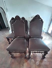 Sedie in similpelle antiche