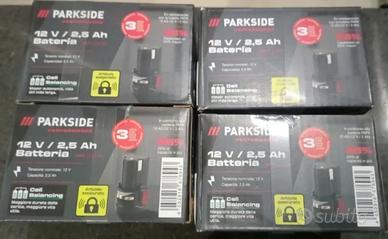 4 batterie 2,5ah parkside 