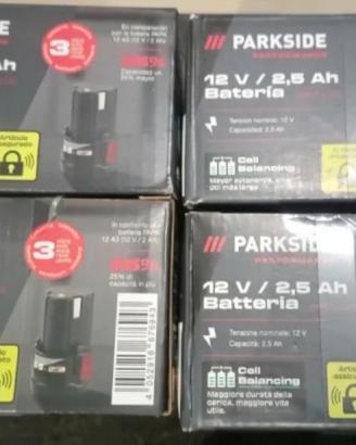 4 batterie 2,5ah parkside 