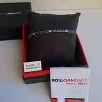 Bracciale/tennis in argento con zirconi blu