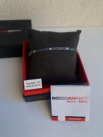 Bracciale/tennis in argento con zirconi blu