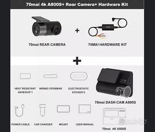 Dashcam 70mai A800s + retrocamera + hardware kit