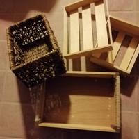 5 cassettine di legno