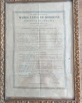 Straordinario e raro documento ufficiale d'epoca