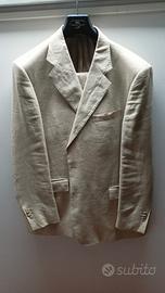 Abito uomo in puro lino colore beige 