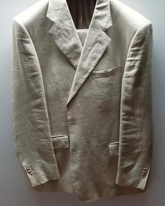 Abito uomo in puro lino colore beige 
