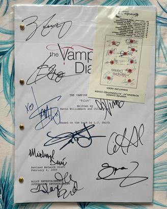Copione The Vampire Diaries autografato