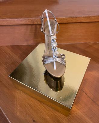 Sandalo gioiello con cristalli
