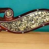 Geco decorativo in legno intagliato a mano