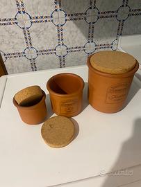 Set vasi terracotta con tappo