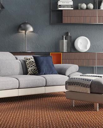 Divano bianco e grigio poltrone e sofa