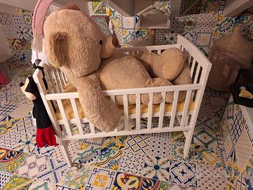 lettino picci completo di materasso e lenzuola 