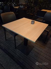 Tavolo base e piano legno