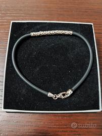 Braccialetto in caucciù e argento 