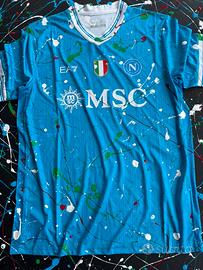 Quadro maglia napoli dipinta a mano