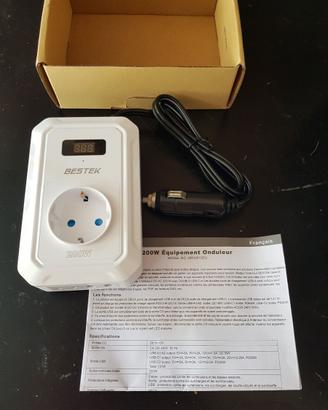 Inverter 200W 12V a 220V/230V/240V Prese AC e USB