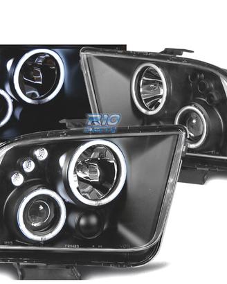 FARI FORD MUSTANG 04-09 ANGEL EYES LED NERI