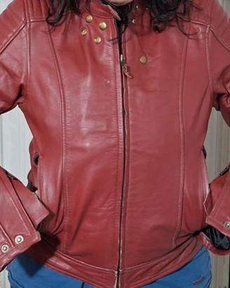 giacca moto donna pelle taglia L 