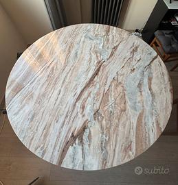 Piano tavolo rotondo in vero marmo sklum diam. 120