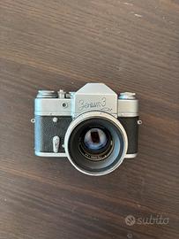 Zenit 3 vintage SLR + Helios-44 58mm f/2 silver