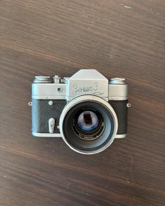 Zenit 3 vintage SLR + Helios-44 58mm f/2 silver