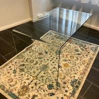 Scrivania tavolo consolle vetro